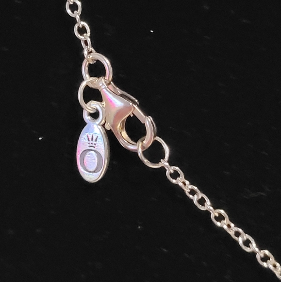 Pandora classic cable chain necklace with free retired pandora charm - Picture 3 of 4